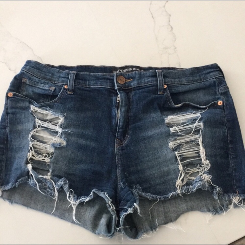 Express jean shorts